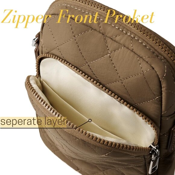 Elegant Quilted Crossbody Bag - Lightweight Women's Purse with Magnetic Closure - Picture 4 of 8